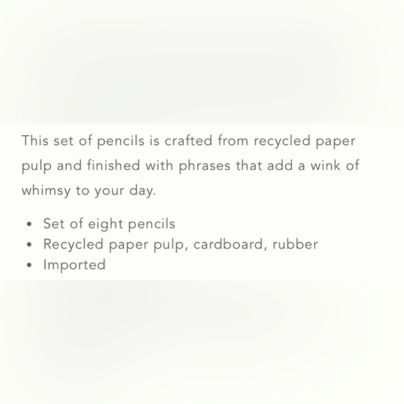 ANTHROPOLOGIE INSPIRATIONAL BLACK MALIN PENCILS NEW SET OF 8 - Picture 3 of 4